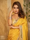 Kt 3012 Sapce Silk Fancy Mirror Lace Border Saree